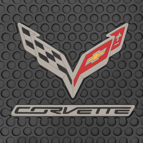 Lloyd Mats Heavy Duty Signature Rubber All Weather Floor Mats for Corvette C7 2014-2019 2pc Set in Kuwait