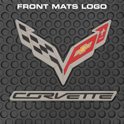 Lloyd Mats Heavy Duty Signature Rubber All Weather Floor Mats for Corvette C7 2014-2019 2pc Set in Kuwait