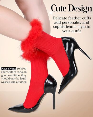 3 أزواج النساء ريشة كشكش الجوارب الجدة طاقم الجوارب ريشة الأصفاد القطن مكشكش طويل الكاحل الجوارب هدية عيد ميلاد in Kuwait