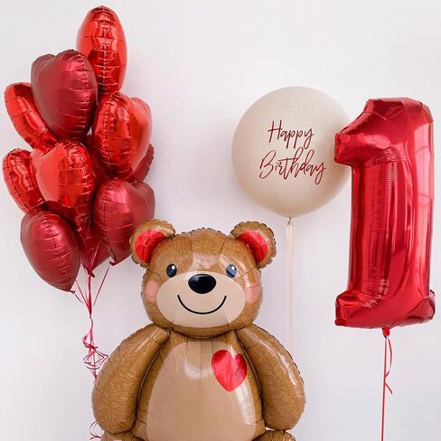 Pink Blue White Heart Foil Balloons,12Pcs 18Inch Heart Shaped Balloons in Kuwait