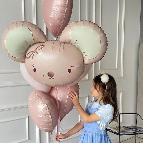 Pink White Heart Balloons,12Pcs Baby Pink Cream White Heart Shaped Foil Balloons,18Inch Light Pink Sand White Helium Mylar Balloon for Baby Shower Birthday Anniversary Wedding Party Decorations in Kuwait