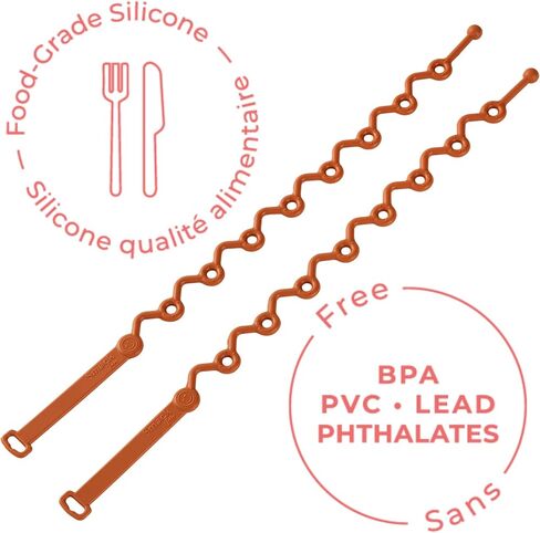 Fun Strap - Toy Safety Strap, Food-Grade Stretchable Silicone, No More Toys, Bottle and Pacifier Floor Drop from Stroller, car seat and highchair. 2-Pack (Clay) in Saudi Arabia
