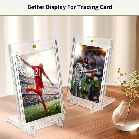 12 حزمة من حاملي البطاقات المغناطيسية بلمسة واحدة، وحاملي بطاقات التداول 35PT مع 12 حامل بطاقات، وحامل بطاقات البيسبول الأكريليك، وحافظة عرض حافظة بطاقات واقية من البلاستيك الصلب لتخزين البطاقات القياسية in Kuwait