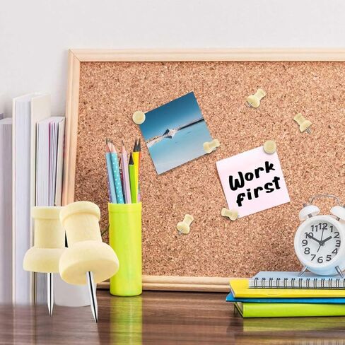 100 قطعة من دبابيس الدفع الخشبية المزخرفة للوحة الفلين، مسامير إبهام خشبية للمكتب والمنزل، دبابيس خشبية للخريطة، دبوس رأس خشبي للوحات الإعلانات، المشاريع الحرفية، صور الحائط، خرائط الحائط، دبابيس وضع العلامات مع صندوق تخزين in Kuwait