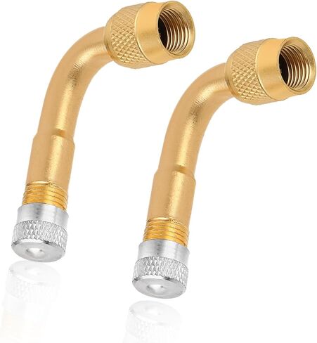 2 Pcs Tire Valve Extension, 90 Degree Valve Caps Stem Extension, Tire Valve Stem Extension, Brass Valve Stem Extenders Compatible for Cars Trucks Motorcycles Trailers Bicycles in Saudi Arabia