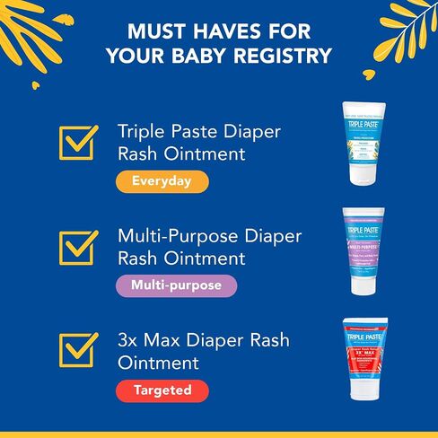 Triple Paste 3X Max Diaper Rash Ointment, Maximum Strength Zinc Oxide Ointment for Severe Diaper Rash, 2 oz Tube in Saudi Arabia