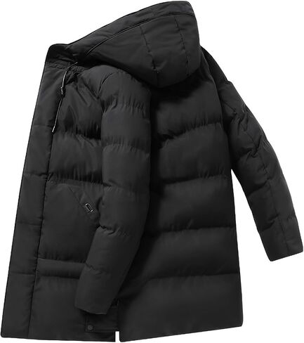 Men's Long Coats Winter Puffer Jacket Hooded Thicken Warm zipper fashion Snow Parka for men in Saudi Arabia