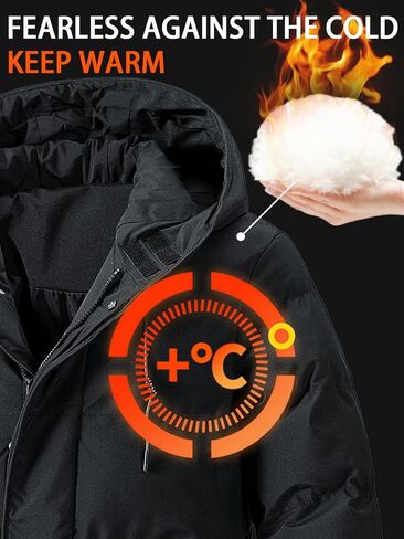 Men's Long Coats Winter Puffer Jacket Hooded Thicken Warm zipper fashion Snow Parka for men in Saudi Arabia