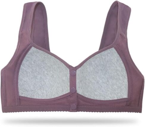 Daisy Bras for Older Women No Underwire Front Closure Comfort Senior Wireless Snap Closing Bra in Saudi Arabia