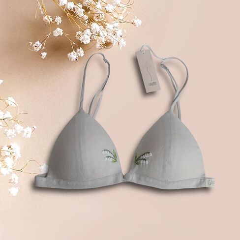 Linen Premium Bra, Freedom Bra, Handmade Bra, Custom Bra, Handembroidery Linen Bra, Evreyday Bra in Saudi Arabia