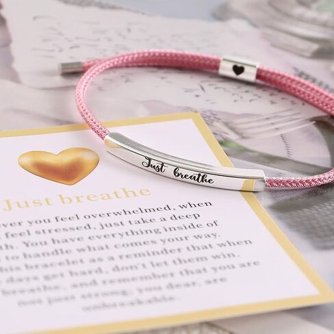 Just Breathe Bracelet for Women Just Breath Adjustable Bracelets Bracelet Jewelry Gifts in Saudi Arabia