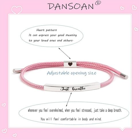 Just Breathe Bracelet for Women Just Breath Adjustable Bracelets Bracelet Jewelry Gifts in Saudi Arabia