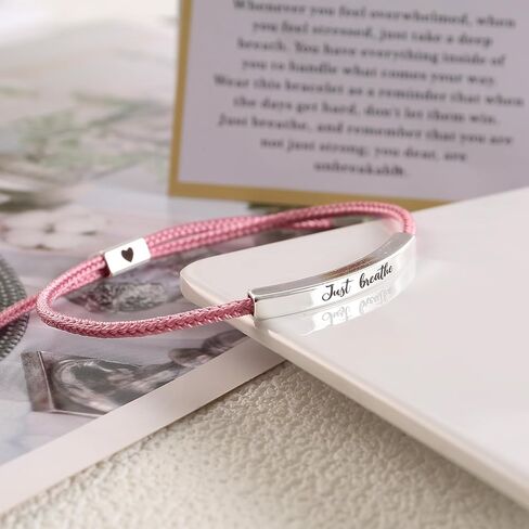 Just Breathe Bracelet for Women Just Breath Adjustable Bracelets Bracelet Jewelry Gifts in Saudi Arabia