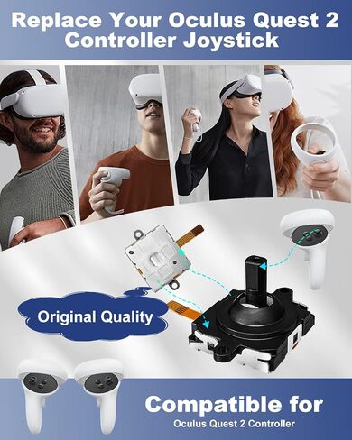 AOJAKI Thumbsticks Replacement for Oculus Quest 2 Controller/Meta Quest 2 Controller, Oculus Quest 2 Controller Replacement Parts, Include 2 Thumbsticks, Oculus Quest 2 Controller Accessories in Saudi Arabia