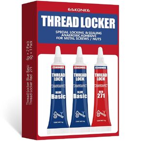 ESKONKE Red Thread Locker 271 Nuts & Bolts Locker High Strength Permanent Locking 1.69 Fl oz Threadlocker Lock Tight & Seal Fasteners Anaerobic Curing Metal Glue (271)