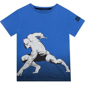 Marvel Boys Black Panther T-Shirt Kids Short Sleeve Top