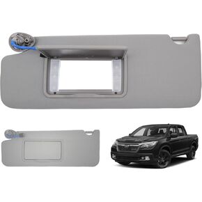 Driver Side Gray sunvisor with Illumination compatable with 2017-2021 Honda Pilot 2017-2021 Honda Ridgeline Replace# 83280-TG7-A12ZB 83280TG7A12ZB