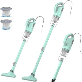 BUTY BULU Cordless Vacuum Cleaner, Stick Handheld Small Lightweight Electric Broom 3-in-1 for Car Home Apartment Wood Floors Carpet Pet Hair Dust Quick Clean, 10KPa Strong Suction, Weight Only 3.5Ib