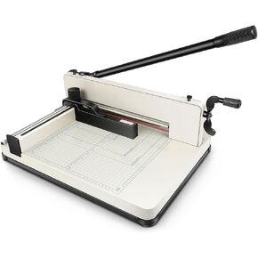 12" Heavy Duty Paper Cutter, 500 Sheets Guillotine Trimmer,Paper Trimmer Accurate Cutting with Safety Guard,Magnetic Guide,Durable HSS Blade,for Cardstock,Cardboard,Vinyl,Crafts & Photos