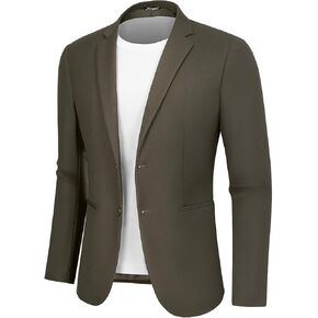 Men's Causal Blazer Slim Fit Suit Jacket for Men Two Button Sports Coats Wedding Prom Party