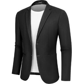 Men's Casual Blazer Slim Fit Suit Jacket for Men Two Button Sports Coats Wedding Prom Party in Kuwait