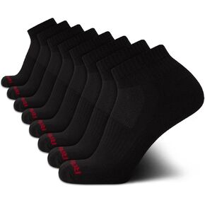Reebok Men's Quarter Socks - 8 Pack Performance Arch Support Socks - Cushioned Athletic Socks for Men (Shoe Size: 6-12.5)