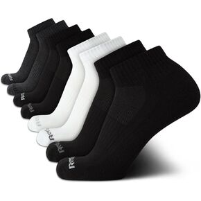 Reebok Men's Quarter Socks - 8 Pack Performance Arch Support Socks - Cushioned Athletic Socks for Men (Shoe Size: 6-12.5)