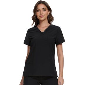 COZYFIT Scrubs for Women - V-Neck Women Scrub Tops with 3 Pockets,Soft Stretch