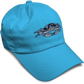 Soft Baseball Cap Blue Claw Crab Embroidery Ocean and Cotton Dad Hats for Men Women