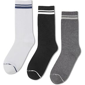 netdraw Men's Super Soft Bamboo Viscose Crew Socks Breathable Seamless Reinforced Toe 3 Pack