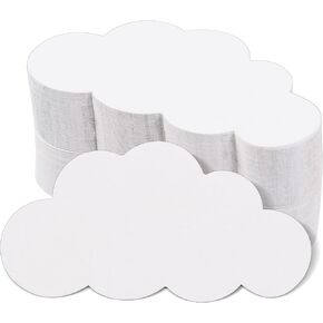 72 Pieces Cloud Cutouts Paper White Cloud Shape Cutouts Blank Cloud Paper Creative Paper Cloud Cutouts for Kids DIY Craft Art Project Home School Classroom Bulletin Board Decorations