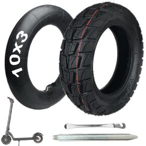 80/65-6 Scooter Tire, 10x3 Tubeless Tire, 80/65-6 Inner Tube & Tire Set, 10 Inch Replacement Thickened Pneumatic Tyres, 255x80 City Road Tire Motorcycle Electric Scooter Tires