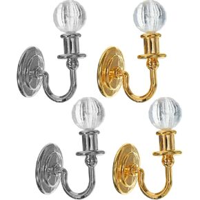 MAGICLULU 2 Pairs Dollhouse Crystal Wall Lamp Model Mini Lamp Models Dollhouse Wall Lamp Miniature Wall Sconces Dollhouse Lightening Wall Sconce Toy Doll House Ob11 Decorative Lights Alloy