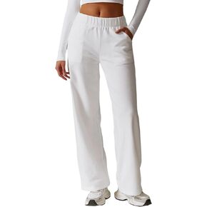 Womens High Waisted Baggy Sweatpants 2024 Straight Leg Fall Jogger Pants Y2k Trendy Lounge Trousers with Pockets ﻿