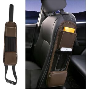 carleef Side Seat Car Organizers and Storage,Hanging Car Storage Organizer for Car Organization with 3 Sack,Versatile Car Accessories Interior Car Bag for Car Key Holder & Car Sunglass Holder (Black)
