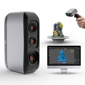 Mole Handheld 3D Scanner for 3D Printer, 0.05mm Accuracy & 0.1mm Resolution, 10FPS Scanning Lightning-Fast Speed with Anti-Shake Lenses, 3D Scanner Kits for Win10/MacOS -Luxury Kit