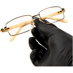 Street Knitted Retro 90's Large Luxury Men's Classic Square Full Gold Frame Eye Glasses Vintage Tan Arm Rectangle Hip Hop Clear Lens Eye Glasses For Men