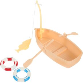 قارب دمية مصغر غامض، نموذج قارب صيد صغير، نموذج قارب على شكل قارب Wimming Ring، نموذج قارب على الطراز الصيني، ديكور البحر الأبيض المتوسط، زخرفة سطح المكتب، منظر طبيعي صغير