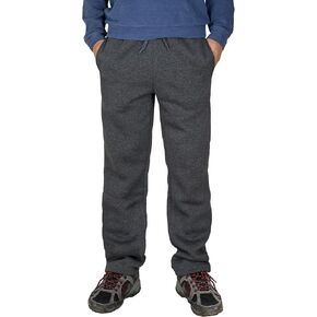 Mens Fleece Athletic Sweatpants Workout Relaxed Fit Elastic Waist Open Bottom Sweat Pants with Pockets Drawstring