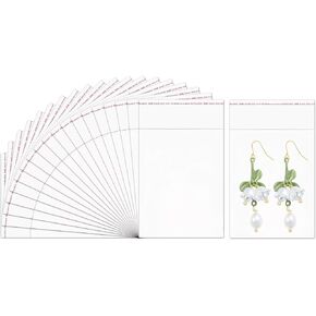 Small Self Sealing Bags 500pcs 3x4 Adhesive Cellophane Bags 1mil Clear Plastic Bags for Jewelry Earrings Candies Bakery Candle Soap Cookie (4 Sizes to Choose from)