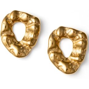 Large Chunky Gold Trendy Earring | 18K Gold Stainless Steel | Hypoallergenic | Vintage Big Extra Large Cute | Designer Earrings