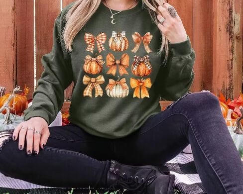AIMITAG Fall Sweatshirt for Women Funny Fall Words Graphic Sweatshirt Autumn Letter Print Long Sleeve Halloween Pullover Tops in Saudi Arabia