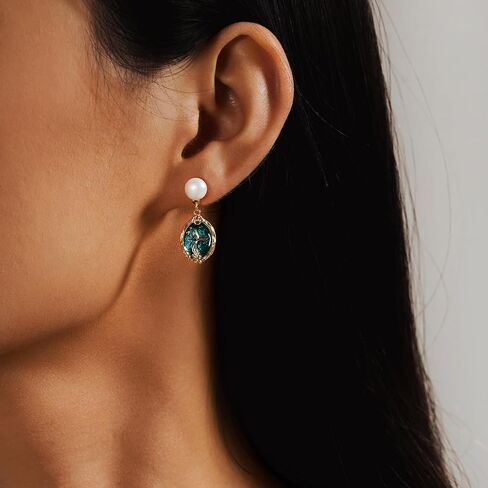 Acrylic Hoop Earrings Sterling Silver Lucite Clear Resin Rectangle Transparent Hoops for Women in Saudi Arabia