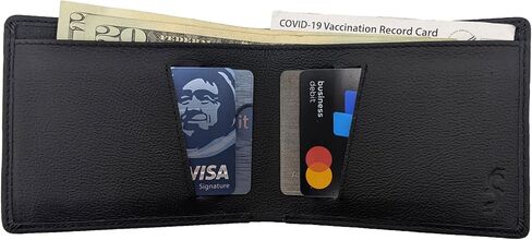 Common Fibers LMX Black Line - Real Carbon Fiber & Leather RFID Blocking Slim Bifold Mens Wallet with Twill Weave in Saudi Arabia
