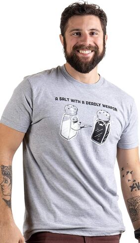 A Salt with a Deadly Weapon | Dad Humor Funny Pun Grandpa Joke Tee Men Women T-Shirt in Saudi Arabia