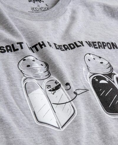 A Salt with a Deadly Weapon | Dad Humor Funny Pun Grandpa Joke Tee Men Women T-Shirt in Saudi Arabia