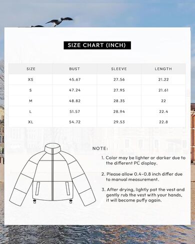 Women's Puffer Jacket Lightweight Oversized Long Sleeve Full Zipper Baggy Short Down Coats with Pockets in Saudi Arabia