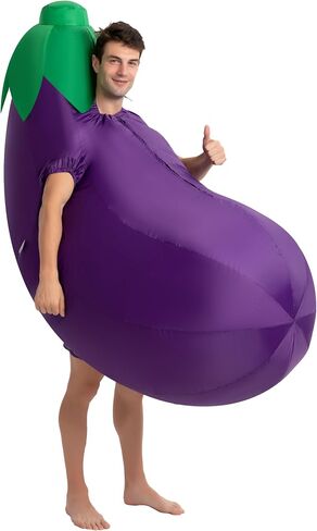 Spooktacular Creations Adults Inflatable Costumes, Purple Eggplant Blow Up Costumes, Funny Food Halloween Inflatable Suits for Halloween Cosplay Themed Parties in Saudi Arabia