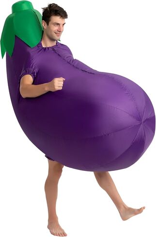 Spooktacular Creations Adults Inflatable Costumes, Purple Eggplant Blow Up Costumes, Funny Food Halloween Inflatable Suits for Halloween Cosplay Themed Parties in Saudi Arabia