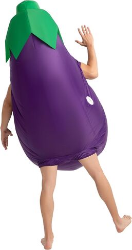 Spooktacular Creations Adults Inflatable Costumes, Purple Eggplant Blow Up Costumes, Funny Food Halloween Inflatable Suits for Halloween Cosplay Themed Parties in Saudi Arabia